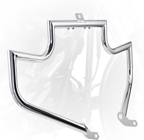 Engine Guard Crash Bar Highway Bar for Harley Davidson Softail FL Deluxe Fat Boy Slim Heritage Springer Classic Cross Bones 2000-2017 (Chrome) in Saudi Arabia