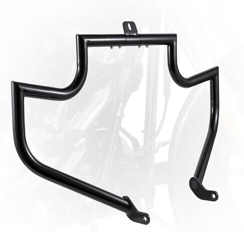 Engine Guard Crash Bar Highway Bar for Harley Davidson Softail FL Deluxe Fat Boy Slim Heritage Springer Classic Cross Bones 2000-2017 (Chrome) in Saudi Arabia
