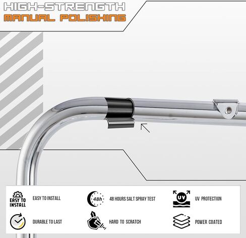 Crash Bar Classic Engine Guard Highway Bar Compatible with Yamaha XVS V-Star Vstar 1300 Deluxe Tourer (Chrome) in Saudi Arabia