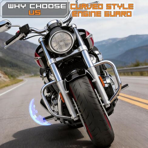 Crash Bar Classic Engine Guard Highway Bar Compatible with Yamaha XVS V-Star Vstar 1300 Deluxe Tourer (Chrome) in Saudi Arabia