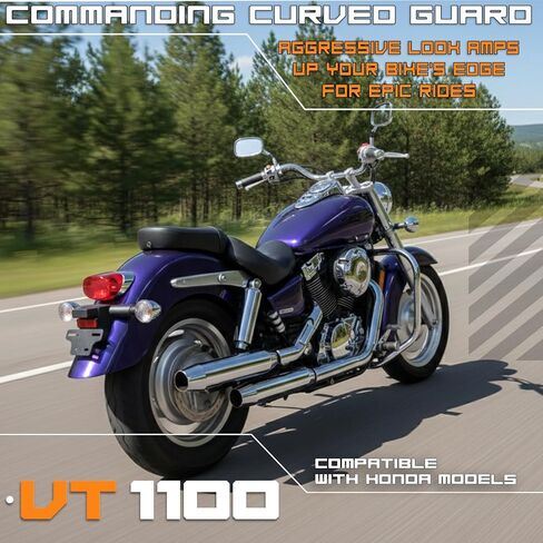 Crash Bar Classic Engine Guard Highway Bar Compatible with Honda VT1100C Shadow Spirit VT1100C2 Shadow Sabre 2000-2007 (Chrome) in Saudi Arabia