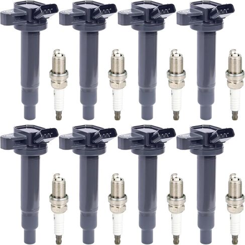 Ignition Coil UF400 and Iridium Spark Plug 9807B-5517W Fit for 2006-2008 Honda Pilot Ridgeline 3.5L, 2003-2006 Acura MDX, 2004-2007 Saturn Vue 3.5L V6, Set of 6, # 30520PVFA01, 30520PDKA01 in Saudi Arabia