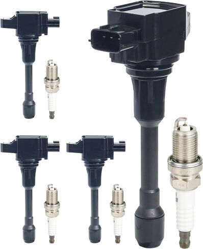 Ignition Coil UF400 and Iridium Spark Plug 9807B-5517W Fit for 2006-2008 Honda Pilot Ridgeline 3.5L, 2003-2006 Acura MDX, 2004-2007 Saturn Vue 3.5L V6, Set of 6, # 30520PVFA01, 30520PDKA01 in Saudi Arabia