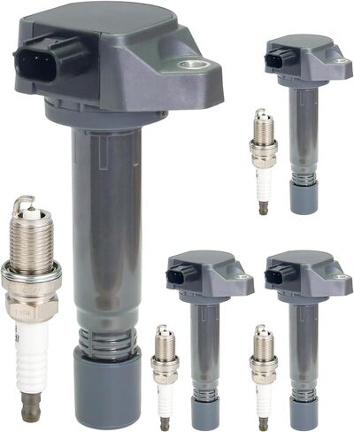 Ignition Coil UF400 and Iridium Spark Plug 9807B-5517W Fit for 2006-2008 Honda Pilot Ridgeline 3.5L, 2003-2006 Acura MDX, 2004-2007 Saturn Vue 3.5L V6, Set of 6, # 30520PVFA01, 30520PDKA01 in Saudi Arabia