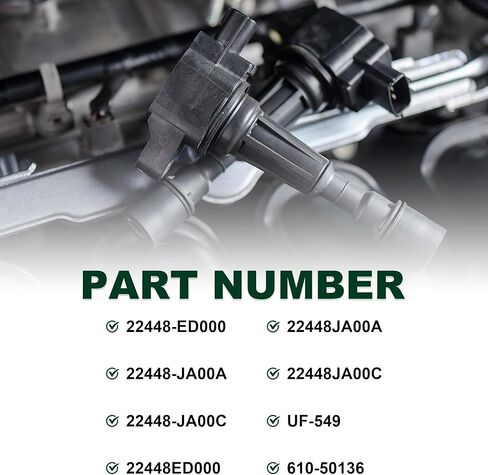 مجموعة من 4 ملفات إشعال متوافقة مع 07-19 FX50 M56 ALTIMA CUBE ROGUE SENTRA VERSA 1.6L 1.8L 2.0L UF-549 in Kuwait