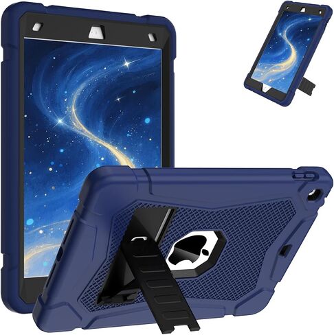 AVAWO Case for iPad 9th/8th/7th Generation(10.2 inch, 2021/2020/2019), Heavy Duty Military Grade Shockproof Protective Cover with Built-in Stand/Pencil Holder for i Pad 9/8/7 Gen，Orange+ Black in Saudi Arabia