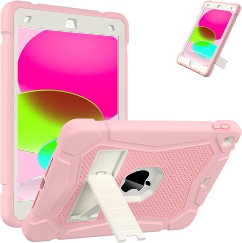 AVAWO Case for iPad 9th/8th/7th Generation(10.2 inch, 2021/2020/2019), Heavy Duty Military Grade Shockproof Protective Cover with Built-in Stand/Pencil Holder for i Pad 9/8/7 Gen，Orange+ Black in Saudi Arabia
