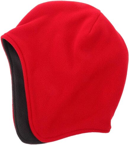 Skull Cap for Men Women - Senior Fleece Watch Cap with Earflap - Winter Sleeping Bonnet - Soft Night Warm Hair Cover for Men Women Home Travel Red in Saudi Arabia