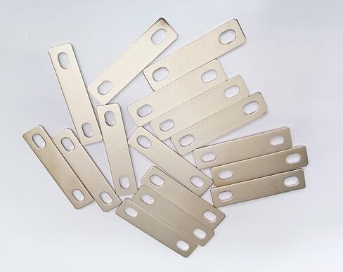 16PCS LiFePo4 Bus Bars Posts Straps 40mm Central Hole Spacing 15mm Width 1.5mm Thick Nickel-Plated Copper Battery BusBar for Lithium LiFepo4 Cell with 32PCS 304 Stainless Steel M6 Flange Nut in Saudi Arabia