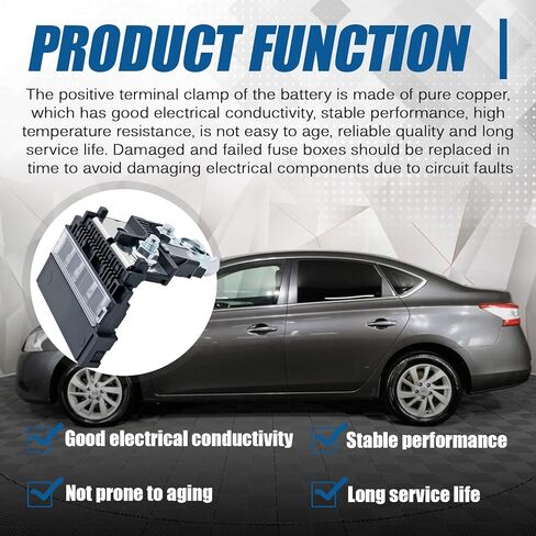 وصلة منصهرة، محطة بطارية إيجابية وصواميل M8 متوافقة مع 2007-2019 Nissan Sentra لـ 2014-2017 Juke، 200SX - 5 أقطاب 225Amp المولد الرئيسي استبدال الصمامات الرئيسية لـ 24380-79919 956-451 956451 in Kuwait