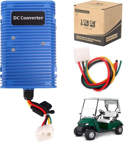 360W Golf Cart 48V 36V to 12V 30A Converter Voltage Regulator DC Power Reducer for EZGO Club Car, Step Down Transformer Waterproof -Blue in Kuwait