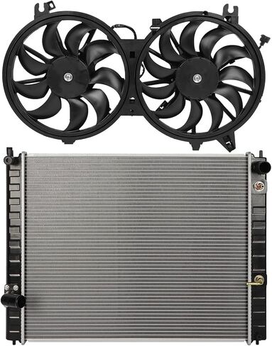 مجموعة مروحة تبريد الرادياتير متوافقة مع 2008-2009 لإنفينيتي لـ EX35 3.5L 2009 لإنفينيتي لـ FX35 3.5L، مروحة الرادياتير ملائمة مباشرة للاستبدال لمروحة تبريد المحرك والمبرد in Saudi Arabia