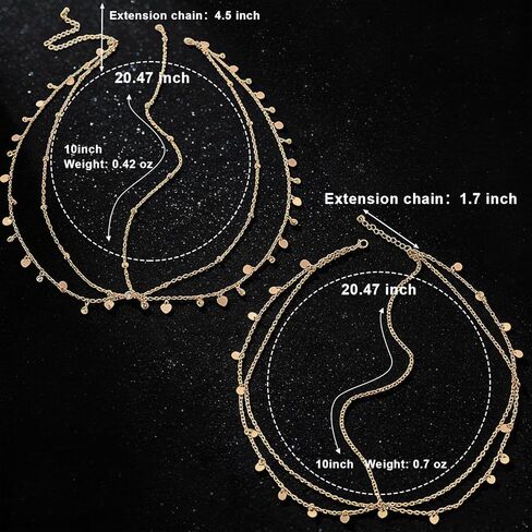 SuPoo 2 حزم سلسلة الرأس الذهبية للنساء البوهيمي حجر الراين المصرية خوذة قابل للتعديل الطبقات الشعر سلسلة رئيس المجوهرات الترتر سلسلة الجبين لملابس الشاطئ الزفاف in Kuwait