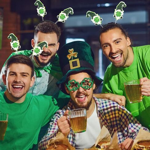 TOOBIT عيد القديس باتريك عقال الأخضر الكرتون العصابات الشعر لاكي الكرتون يوم القديس باتريك عقال للنساء فتاة موكب الشعر اكسسوارات الديكور لوازم الحفلات in Saudi Arabia