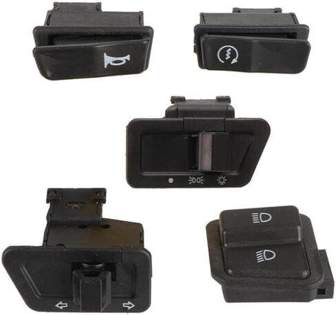 5 Pcs Motorcycle Handlebar Control Switch Compatible With GY6 50cc 125cc 150cc Moped Electric Scooter Parts Headlight Horn Dimmer Turn Starter Button Set(C) in Saudi Arabia