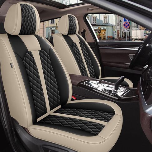 Seat Covers Fit for Toyota Highlander: 2020 2021 2022 2023 2024 2025 2026 Full Set Seat Cushion Waterproof Leather Breathable Compatible Airbag (Black, 3 Rows 7 Seats) in Saudi Arabia