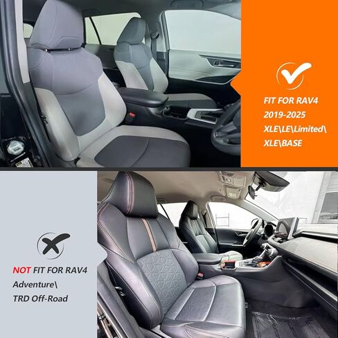 Seat Covers Fit for Toyota Highlander: 2020 2021 2022 2023 2024 2025 2026 Full Set Seat Cushion Waterproof Leather Breathable Compatible Airbag (Black, 3 Rows 7 Seats) in Saudi Arabia