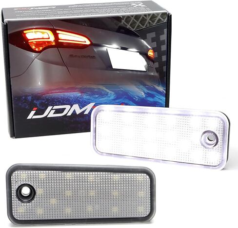 مجموعة إضاءة لوحة ترخيص LED كاملة 3 وات من iJDMTOY OEM-Fit متوافقة مع سيارات Hyundai Santa Fe SUV 2013-2018، مدعومة بثنائيات LED بيضاء زينون 18 قطعة in Saudi Arabia