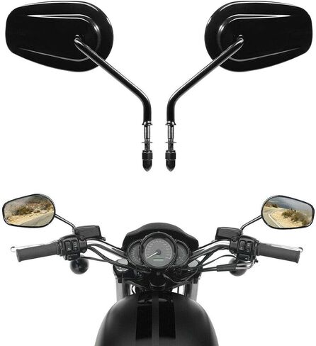 TCMT Universal 8mm Rear View Mirrors Fit For Harley Davidson Sportster XL 1200 883 Touring Road King Street Glide Dyna Bobber Chopper 1982-2023 in Saudi Arabia