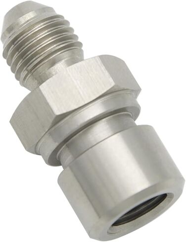 3AN Male to M10x1.0 Metric Inverted Flare Female Adapter Fitting for 3/16" Brake Line, Stainless Steel in Saudi Arabia