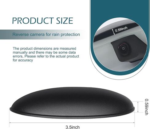 1 PC Car Rear View Camera Cover, Anti-rain Rear View Backup Camera Cover, Self-Adhesive Reversing Cam Protective Sticker, Universal Automotive Exterior Accessories (Black) in Saudi Arabia