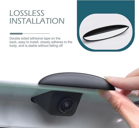 1 PC Car Rear View Camera Cover, Anti-rain Rear View Backup Camera Cover, Self-Adhesive Reversing Cam Protective Sticker, Universal Automotive Exterior Accessories (Black) in Saudi Arabia