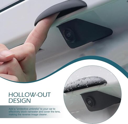 1 PC Car Rear View Camera Cover, Anti-rain Rear View Backup Camera Cover, Self-Adhesive Reversing Cam Protective Sticker, Universal Automotive Exterior Accessories (Black) in Saudi Arabia