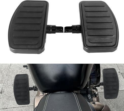 لوح أرضية للراكب الخلفي للدراجة النارية قابل للتعديل مناسب لدراجة Harley Touring Electra Glide Road King Softail Dyna Sportster XL 883 1200 (كروم) in Kuwait