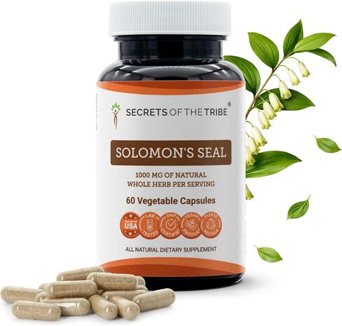 أسرار قبيلة ختم سليمان 120 كبسولة، 1000 مجم، ختم سليمان Wildcrafted (Polygonatum odoratum) جذمور مجفف (120 كبسولة) in Saudi Arabia