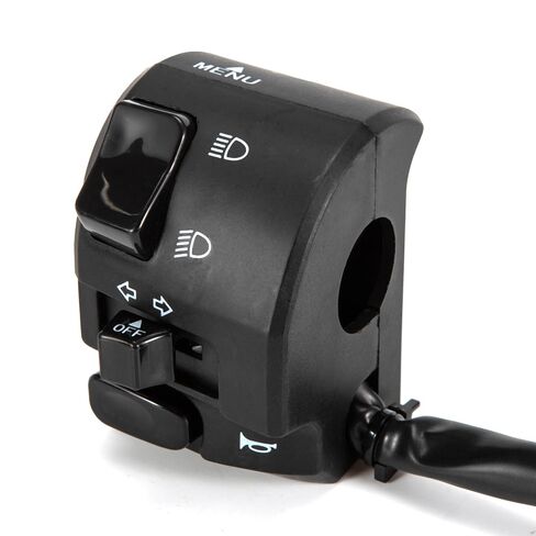 7/8" Motorcycle Handlebar Switch Universal 22MM Hand Control Switch Fit for High Low Beam Lamp Horn Signal Wires Ignition Stop Control in Kuwait