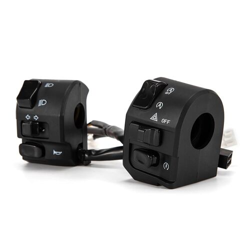 7/8" Motorcycle Handlebar Switch Universal 22MM Hand Control Switch Fit for High Low Beam Lamp Horn Signal Wires Ignition Stop Control in Kuwait