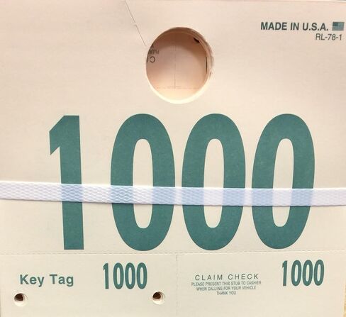 RL-78 Auto Service 4-Digit Mirror Dispatch Tags (1000/set) (1000-1999) in Saudi Arabia