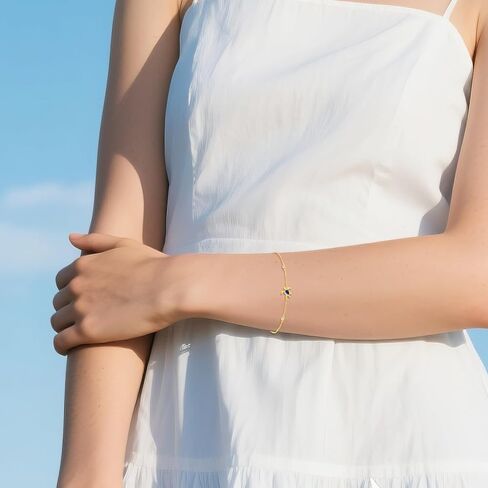 GEHN 14K Solid Gold Turtle Bracelet for Women Blue Turtle Bracelet 14 Carat Gold Turtles Jewelry Gifts for Women in Kuwait