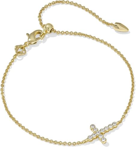 Kendra Scott Cross Crystal Delicate Chain Bracelet in White Cubic Zirconia, Fashion Jewelry for Women in Saudi Arabia