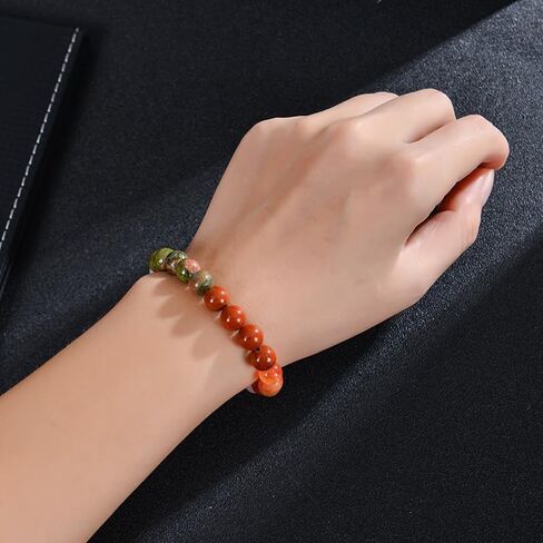 LIU JUN Fertility Calm Bracelets For Women, To First Time Mama Healthy Pregnancy Must Haves Natural Healing Crystal Bead Expecting Announcement Gifts Jewelry in Saudi Arabia