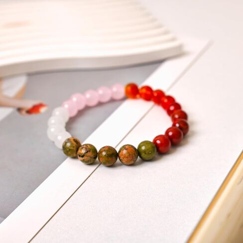 LIU JUN Fertility Calm Bracelets For Women, To First Time Mama Healthy Pregnancy Must Haves Natural Healing Crystal Bead Expecting Announcement Gifts Jewelry in Saudi Arabia