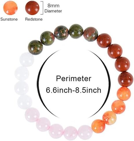 LIU JUN Fertility Calm Bracelets For Women, To First Time Mama Healthy Pregnancy Must Haves Natural Healing Crystal Bead Expecting Announcement Gifts Jewelry in Saudi Arabia