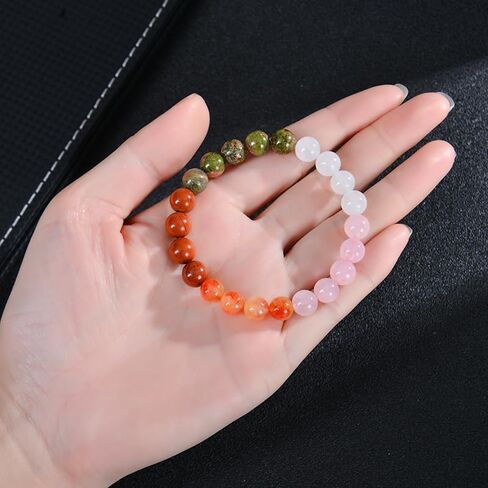 LIU JUN Fertility Calm Bracelets For Women, To First Time Mama Healthy Pregnancy Must Haves Natural Healing Crystal Bead Expecting Announcement Gifts Jewelry in Saudi Arabia