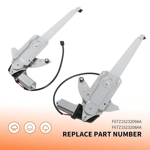 Pair Power Window Regulators W/Motors Assemblies Compatible with F Series 150 Pickup Truck 1981-1996 Window Lift Repaces F6TZ1523209AA F6TZ1523208AA in Saudi Arabia