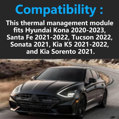 وحدة الإدارة الحرارية 25600-2M810 256002M810 متوافقة مع Hyundai Kona 2020-2022 Santa Fe 2021-2022 Tucson 2022 Sonata 2021 Kia K5 2021-2022 Sorento 2021 استبدال ترموستات المحرك in Saudi Arabia