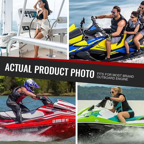 FSFY حبل معصم آمن عائم لمفتاح إيقاف التشغيل من أجل Yamaha Jet Ski Wave Runner، أسود، قطعة واحدة in Saudi Arabia