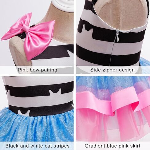 زي قطة قوس قزح للفتيات والأطفال زي توتو لعيد ميلاد الأميرة مع حقيبة عصابة رأس لباس الهالوين in Saudi Arabia