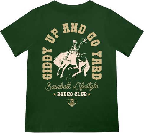 Baseball Lifestyle 101 Boy's Rodeo Club T-Shirt, Short Sleeve, Crew Neck, Youth Sizes S-XL in Kuwait