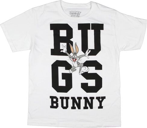 تي شيرت للأطفال بأكمام قصيرة مطبوع عليه رسومات Looney Tunes Big Boy's Bugs Bunny In Action in Saudi Arabia