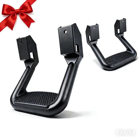 Generic Side Steps Set for Pickup Truck & SUV, Heavy-Duty Aluminum Universal Truck Steps with Anti-Slip Tread & Weather-Resistant Powder Coat, Suitable for Chevy, Ford, Toyota, GMC, Dodge, Jeep-Black in Saudi Arabia