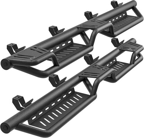 YITAMOTOR Wheel to Wheel Running Boards Compatible with 2020-2026 Jeep Gladiator JT 4 Doors, Two Raised Steps, Bed Access Side Steps Steel Nerf Bars in Saudi Arabia