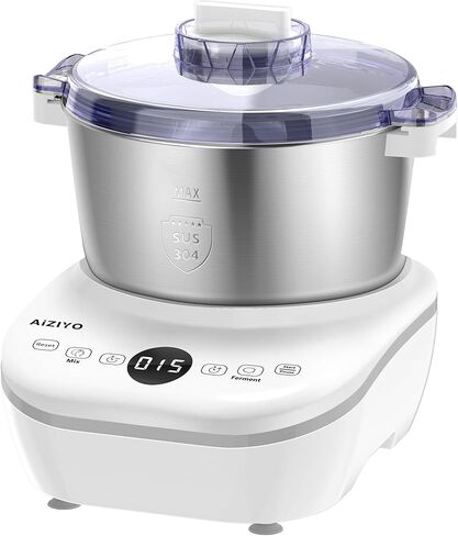 AIZIYO DoughChief, 7.4QT Dough Maker, Dough Mixer with Ferment Function, 304 Stainless Steel Bowl, Removeable lid, Face-up Touch Panel, Electric Dough Proofing Box for Pizza & Bread in Kuwait