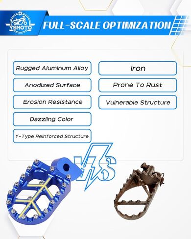 مسند قدم بدواسة للدراجة الترابية من أجل YZ65/85/125/125X/250/250F/450X/450F، WR250F/450F والمزيد من الدراجة الترابية، أزرق عتيق in Saudi Arabia