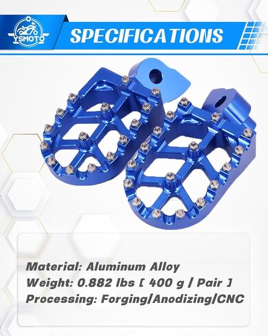 مسند قدم بدواسة للدراجة الترابية من أجل YZ65/85/125/125X/250/250F/450X/450F، WR250F/450F والمزيد من الدراجة الترابية، أزرق عتيق in Saudi Arabia