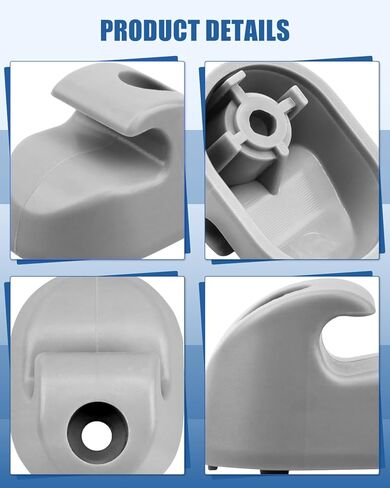 2 Pcs Sun Visor Clip Fit for Kenworth Peterbilt Interior, Bone, Sunvisor Clip, Replacement S16-1023-661 (F01377-2) in Saudi Arabia